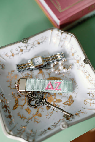 Delta Zeta Embroidered Keychain