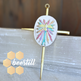 Resin Holy Spirit Nail Cross
