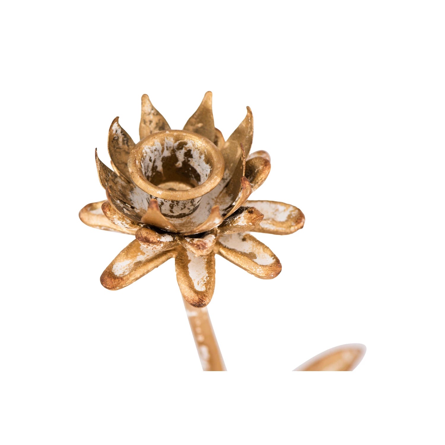 Metal Flower Taper Holders, Set of 2 - Thumbnail 2