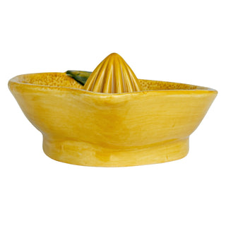 Hand-Painted Stoneware Lemon Shaped Juicer, Yellow