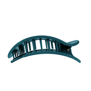 Teal With It Large Flat Round Hair Clip