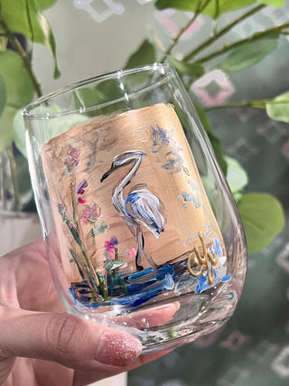 Water Bird Wine Glass