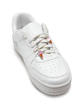 Shoelaces w/ Charms Set - Sprinkle Laces w/ Ice Cream Charms