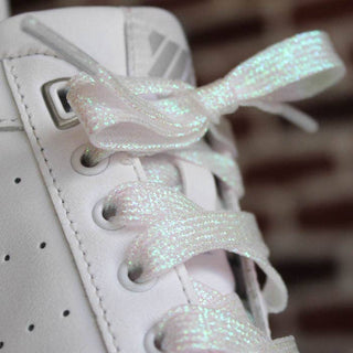 White Glitter Shoelaces