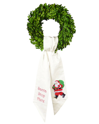 Wreath Sash: Santa Stops Here
