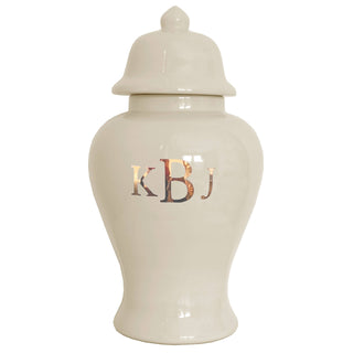 Classic Monogram Ginger Jars in 17 Colors | Wholesale: White / Large