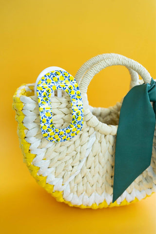 Flat Round Hair Clip | Small | Limoncello