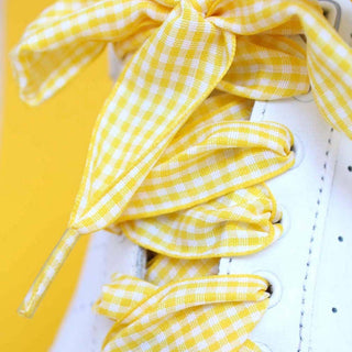 Vichy pattern laces - Yellow