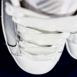 White Velvet Shoelaces