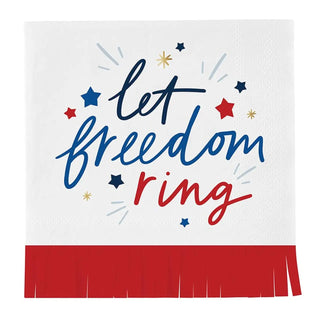Foil Fringe Napkins - Freedom