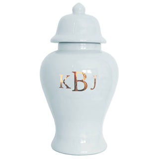 Classic Monogram Ginger Jars in 17 Colors | Wholesale: White / Large