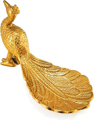 Large Gold Peacock Candy Dish Fruit Bowl, Decorative Bowl