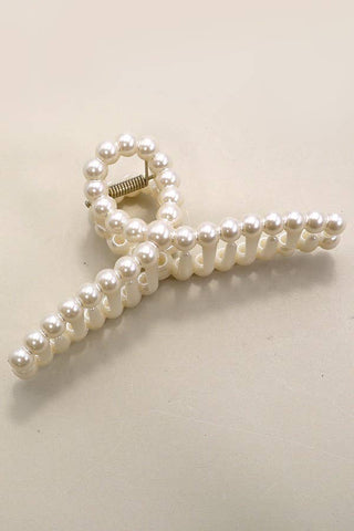 PEARL HAIR CLAW CLIPS | 40H736: FLOWER