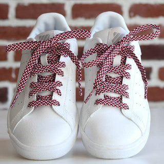 NAVY SHOELACES - RED