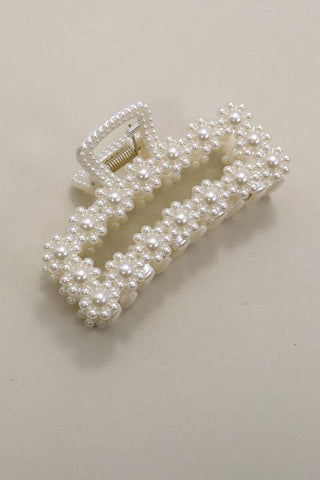 PEARL HAIR CLAW CLIPS | 40H736: FLOWER