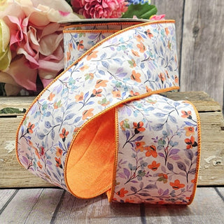 Poplin Cosmos Orange/Blue/White Ribbon