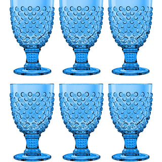 Hobnail Goblet, Blue, 17 oz.