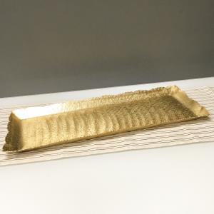 Gold Rectangle Hammered Cutting Tray