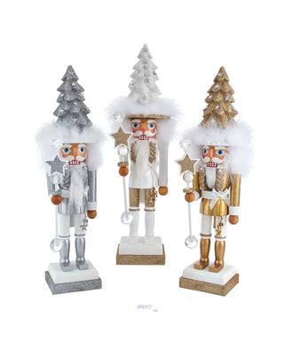 17.5" Hollywood Nutcrackers™ Silver, White and Gold