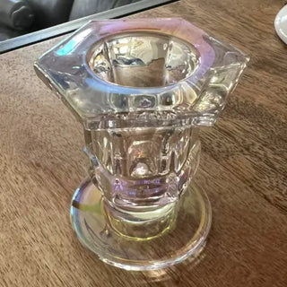 Taper Candle Glass Candlestick Holder