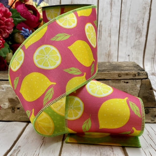 Pink Sliced Lemon Ribbon