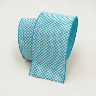 Light Blue Mini Checks Ribbon