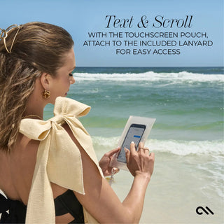Bow Ecru Raffia Beach Tote with Phone Pouch