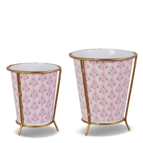 Palm Beach In Rose Cache Pot Set of 2