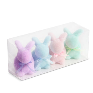 4" BOX OF FLOCKED BUNNIES