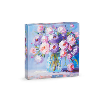 6" PURPLE FLORAL WALL ART