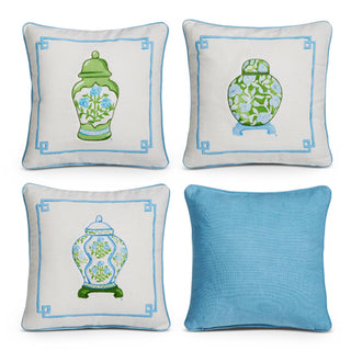 14" FLORAL GINGER JAR PILLOW