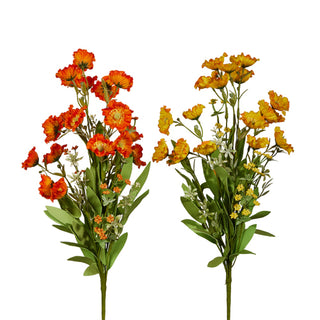 23.5" ORANGE YELLOW POPPY BUSH