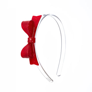 Bowtie Glitter Red Headband