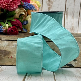 Faux Dupion Sea Green Ribbon