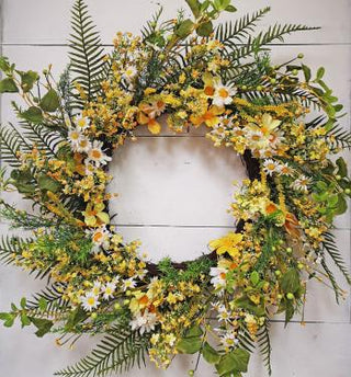 30" Yellow Floral Wreath